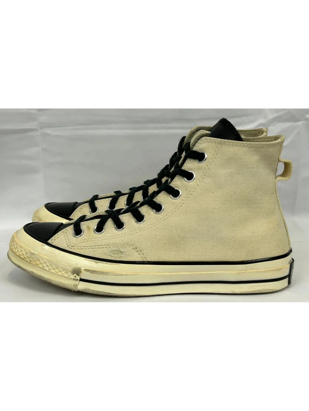 Converse Chuck 70 Hi Fear of God Essentials Ivory Black Men's 10.5 167955C Shoes